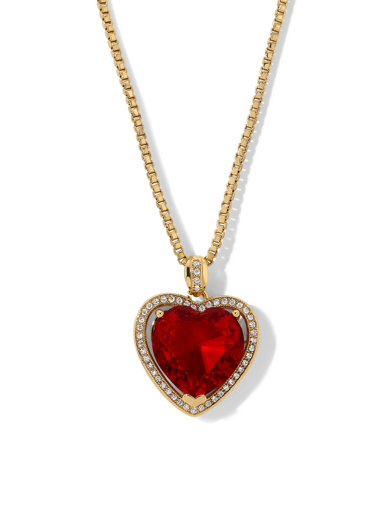 Monet Jewelry Gold Tone Glass 17 Inch Cable Heart Pendant Necklace -  JCPenney